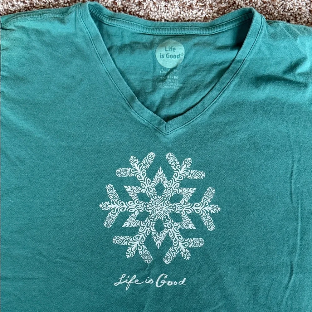 Life is Good set of two Holiday Shirts women’s XL - Picture 2 of 12